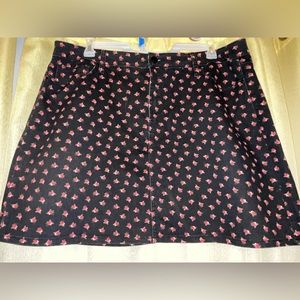 Forever 21 + Rose Pattern Denim Skirt